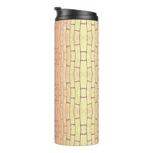 Goldene Ziegelwand – Symmetrisches architektonisch Thermosbecher