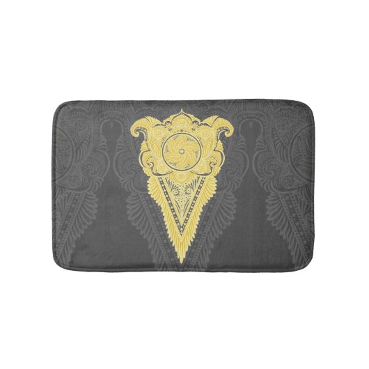 Goldene Zierflame Badematte (Vorderseite)