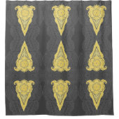 Goldene Zierflame Duschvorhang (Vorderseite)