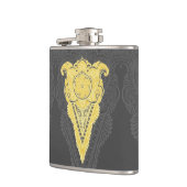 Goldene Zierflame Flachmann (Links)