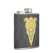 Goldene Zierflame Flachmann (Rechts)