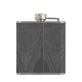 Goldene Zierflame Flachmann (Rückseite)