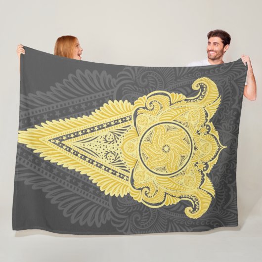Goldene Zierflame Fleecedecke (Beispiel)