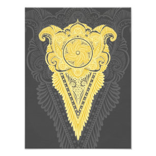 Goldene Zierflame Fotodruck