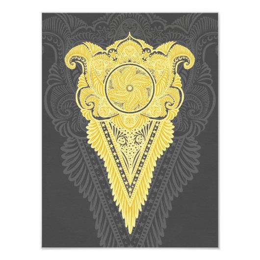 Goldene Zierflame Fotodruck (Vorne)