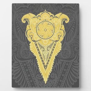 Goldene Zierflame Fotoplatte