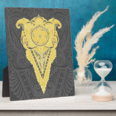 Goldene Zierflame Fotoplatte (Seite)