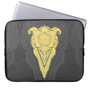Goldene Zierflame Laptopschutzhülle