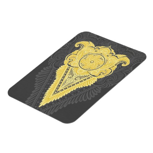 Goldene Zierflame Magnet (Linke Seite)