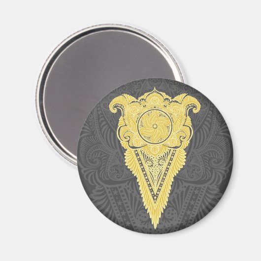 Goldene Zierflame Magnet (Vorderseite/Rückseite)