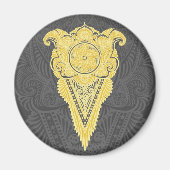 Goldene Zierflame Magnet (Vorne)