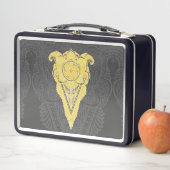 Goldene Zierflame Metall Lunch Box (Beispiel)