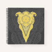 Goldene Zierflame Notizbuch (Vorderseite)