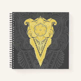 Goldene Zierflame Notizbuch