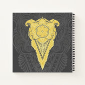 Goldene Zierflame Notizbuch (Rückseite)