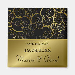 Goldene Ziergärten Weinkultur Save the Date Magnet