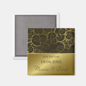 Goldene Ziergärten Weinkultur Save the Date Magnet (Vorderseite/Rückseite)