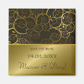 Goldene Ziergärten Weinkultur Save the Date Magnet (Vorne)