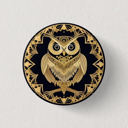 Goldene Zierschale mit dekorativem Design Button (Vorderseite)