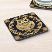 Goldene Zierschale mit dekorativem Design Getränkeuntersetzer (Linke Seite)