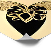 Goldene Zierschale mit dekorativem Design Poster (Ecke)