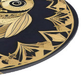 Goldene Zierschale mit dekorativem Design Schneidebrett (Ecke)