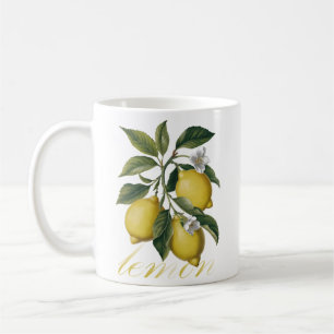 Goldene Zitrus-Symphonie Vintage-Zitrone Kaffeetasse