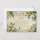 Goldene Zitrusblüten-Hochzeit Dankeskarte (Vorderseite)