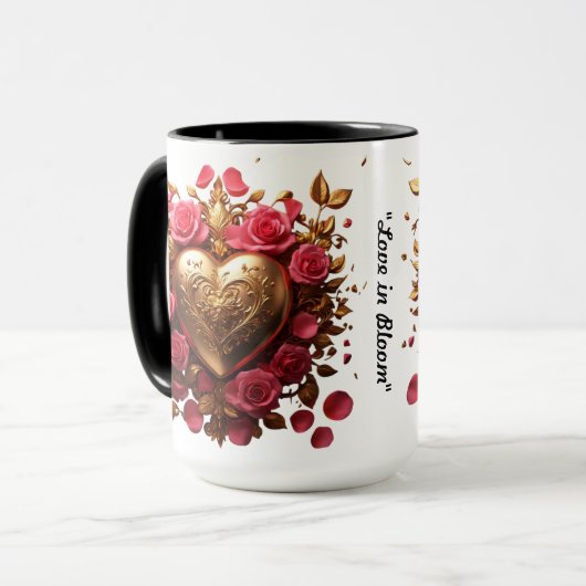 "Goldene Zuneigung" Tasse (Vorderseite Links)