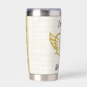 Goldene Zuversichts-Wasserflasche Thermobecher (Vorderseite)