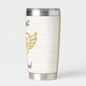 Goldene Zuversichts-Wasserflasche Thermobecher (Rückseite)