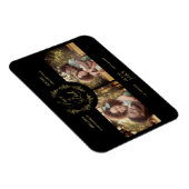 Goldene Zweige Elegante 2 individuelle Fotos Hochz Magnet (Rechte Seite)