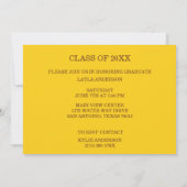 Goldenen Glückwunsch Graduate Abschluss Balloon Einladung (Rückseite)