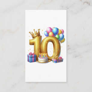 Goldener 10. Geburtstag Begleitkarte