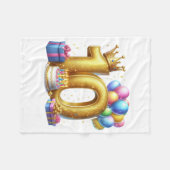Goldener 10. Geburtstag Fleecedecke (Vorderseite (Horizontal))