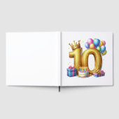 Goldener 10. Geburtstag Gästebuch (Voll)
