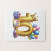 Goldener 10. Geburtstag Puzzle (Horizontal)