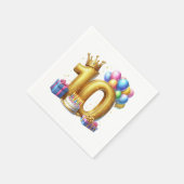 Goldener 10. Geburtstag Serviette (Ecke)