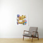 Goldener 10. Geburtstag Wandteppich (Beispiel (Horizontal))