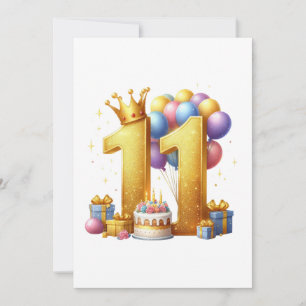 Goldener 11. Geburtstag Ankündigung