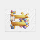 Goldener 11. Geburtstag Fleecedecke (Vorderseite (Horizontal))