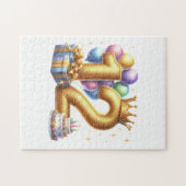 Goldener 12. Geburtstag Puzzle (Horizontal)