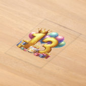 Goldener 13. Geburtstag Acryleinladungen (Ablage )