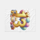 Goldener 13. Geburtstag Fleecedecke (Vorderseite (Horizontal))