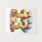 Goldener 13. Geburtstag Wandteppich (Vorderseite (Horizontal))