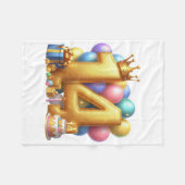 Goldener 14. Geburtstag Fleecedecke (Vorderseite (Horizontal))