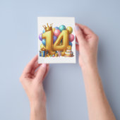 Goldener 14. Geburtstag Flyer (Gruppe)