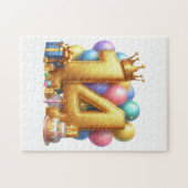 Goldener 14. Geburtstag Puzzle (Horizontal)