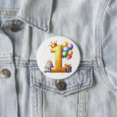 Goldener 1. Geburtstag Button (Beispiel)