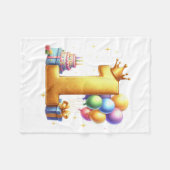 Goldener 1. Geburtstag Fleecedecke (Vorderseite (Horizontal))